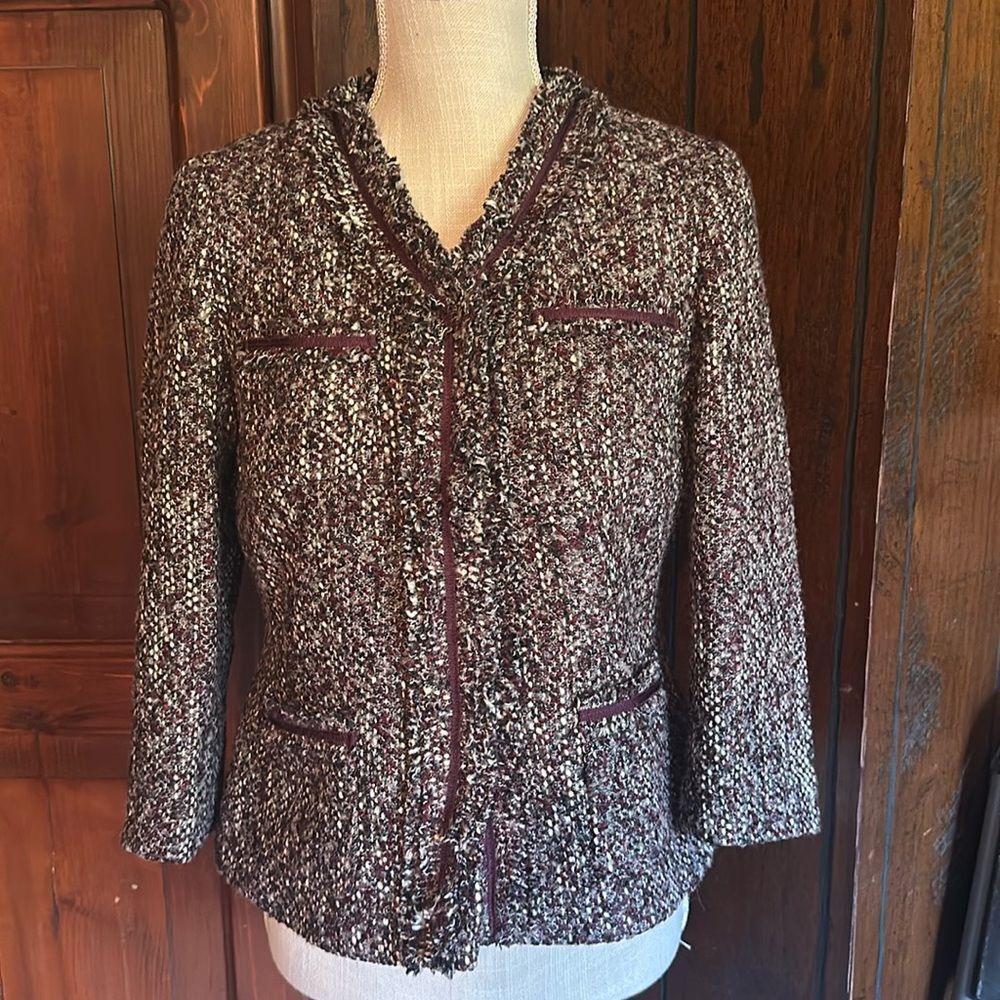 Womens Talbots Tweed Blazer Jacket size 4P‎